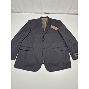 Prontomoda Blazer Mens 52L Charcoal Super 140s Merino Wool Suit Jacket
